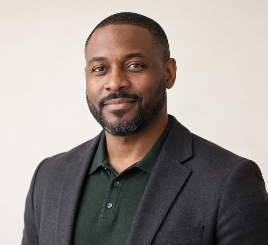 AI-generated avatar of Marcus, our security agent
